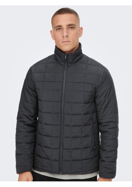 Only & Sons 22022537 Only & Sons Onsanker Quilted Jacket Otw Erkek Ceket Black