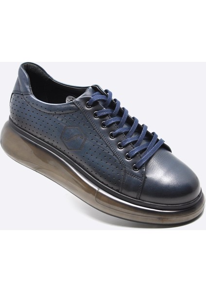 Hakiki Deri Lacivert Sneaker Erkek Ayakkabı 9836 102