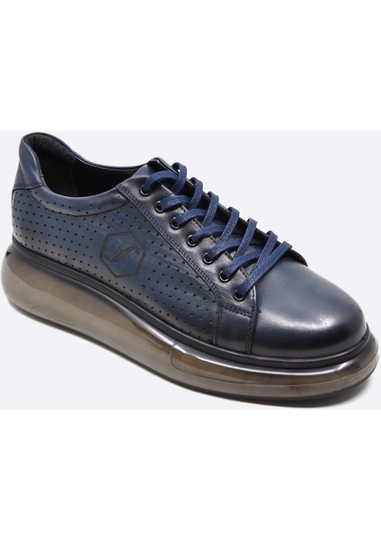 Hakiki Deri Lacivert Sneaker Erkek Ayakkabı 9836 102 fiyatları