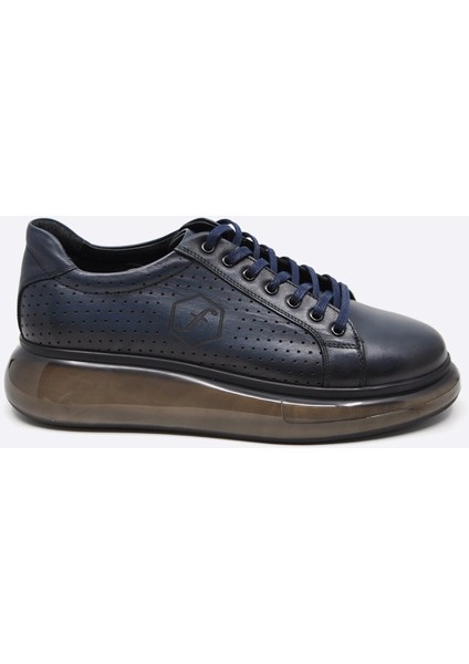 Hakiki Deri Lacivert Sneaker Erkek Ayakkabı 9836 102 modelleri