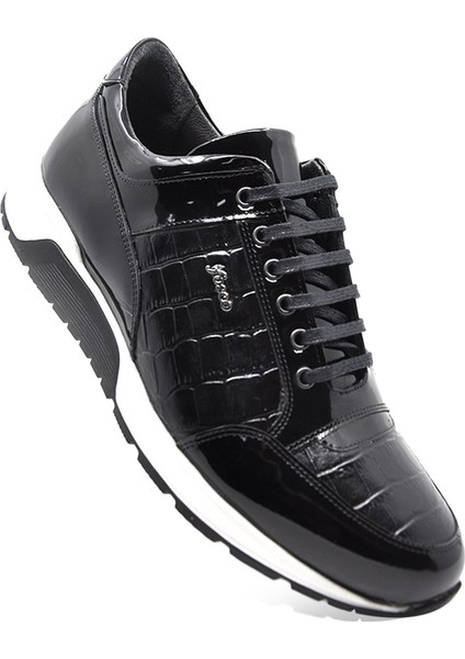Rugan Deri Siyah Erkek Sneaker Ayakkabı 2515 430 888
