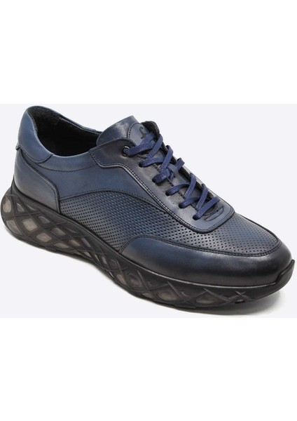 Hakiki Deri Lacivert Sneaker Erkek Ayakkabı 9829 102 fiyatları