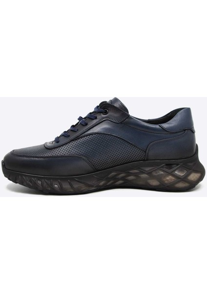 Hakiki Deri Lacivert Sneaker Erkek Ayakkabı 9829 102 indirimleri