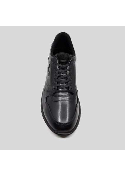 Hakiki Deri Siyah Sneaker Kışlık Ayakkabı 9786 100 indirimleri