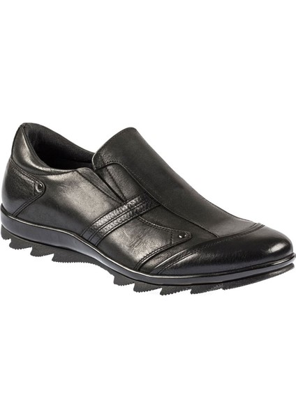 Siyah Kauçuk Taban Erkek Sıcak Astar Kışlık Ayakkabı 3530 551 635