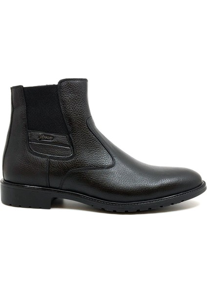 Fermuarlı Deri Siyah Kauçuk Taban Sıcak Astar Erkek Bot 8598 551 fiyatları
