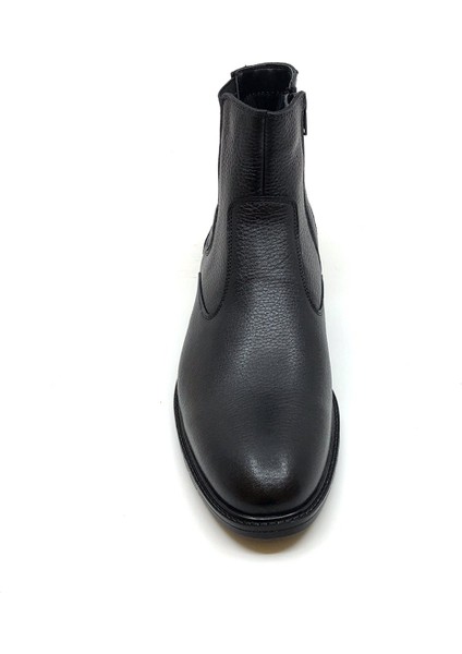 Fermuarlı Deri Siyah Kauçuk Taban Sıcak Astar Erkek Bot 8598 551 fırsatları