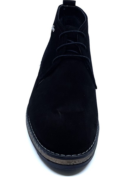 Bağcıklı Siyah Nubuk Deri Termo Taban Sıcak Astar Erkek Bot 8584 911 fırsatları