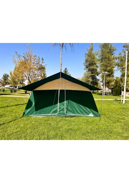 Zey Camping 2 Odalı 7 Kişilik Orman Kamp Şantiye Depo Çadırları 14 M2