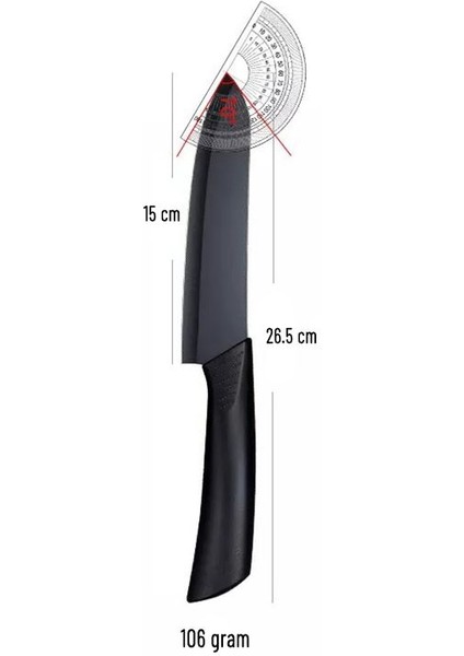 Hemen Getir Hemengetir Tam 5 Adet Mutfak Bıçağı 26.5 cm | Koruyucu Kaplı Modern Mutfak Bıçak