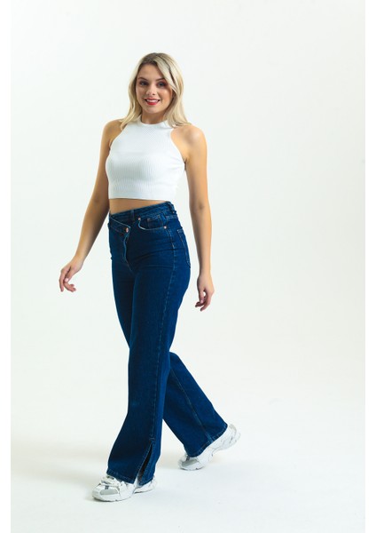 Kadın Fitilli Halter Yaka Crop / Bluz / Büstiyer