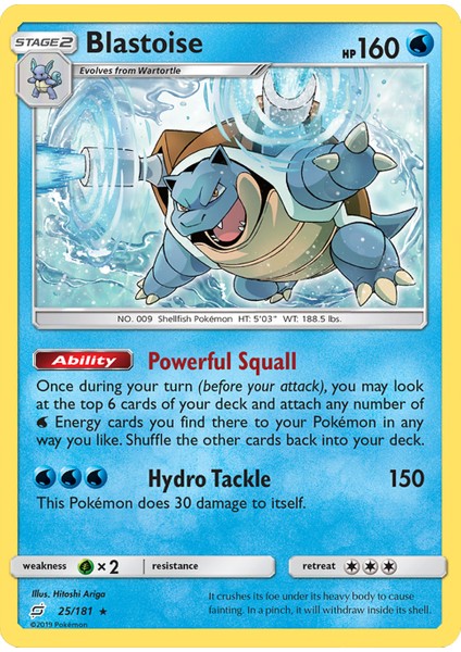 Pokemon Blastoise 160HP Kart