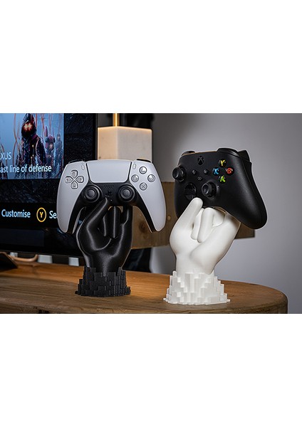 Dekoratif Joystick Standı 2 Adet Kol Tutucu Xbox/ps4/ps5 Uyumlu