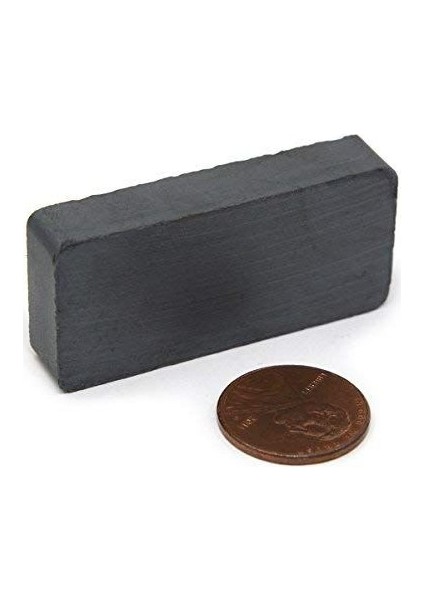 40X25X10 mm Köşeli Ferrit Kömür Seramik Magnet Siyah