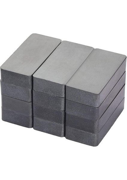 Siyah Güçlü Köşeli Ferrit Kömür Seramik Mıknatıs 40X20X10 M