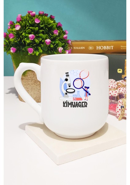 Kimyagere Hediye Kimyager Oval Kupa Bardak Kalemlik