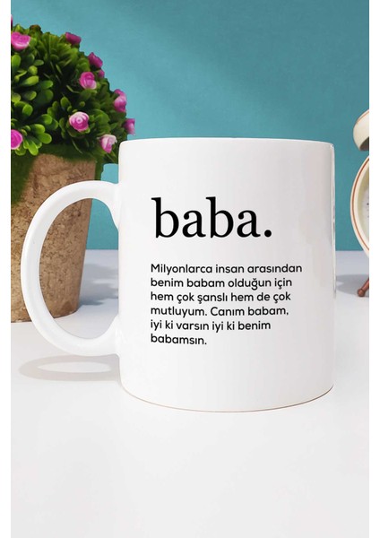 Babaya Hediye Baba Kupa Bardak ve Anahtarlık