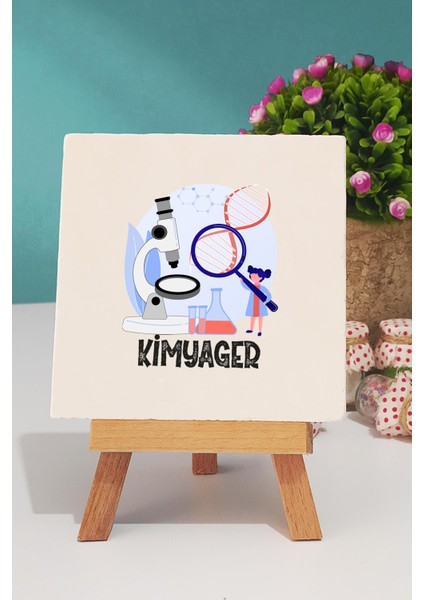 Kimyagere Hediye Kimyager Oval Kupa Bardak Dekoratif Taş