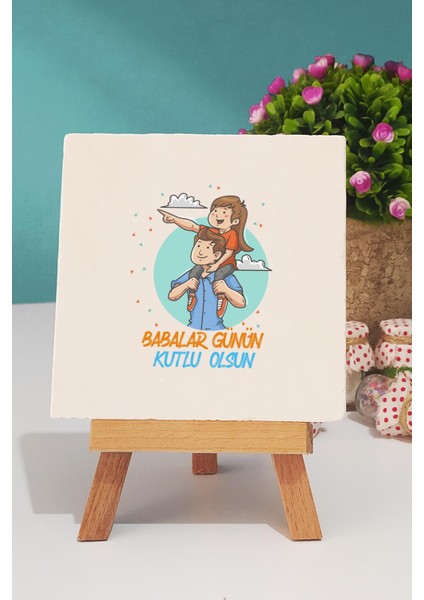 Babalar Günü Hediyesi Babaya Hediye Dekoratif Taş Baskı