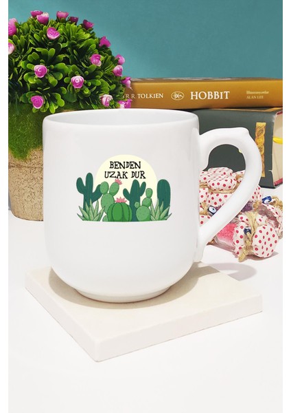 Benden Uzak Dur Kaktüs Oval Kupa Bardak Dekoratif Taş Anahtarlık modelleri