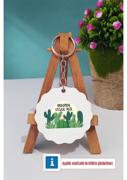 Benden Uzak Dur Kaktüs Oval Kupa Bardak Dekoratif Taş Anahtarlık indirimleri