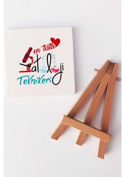 En Tatlı Patoloji Teknikeri Hediye Sarı Kupa Bardak Dekoratif Taş