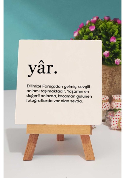 Sevgililer Günü Hediyesi Yar Dekoratif Taş Baskı