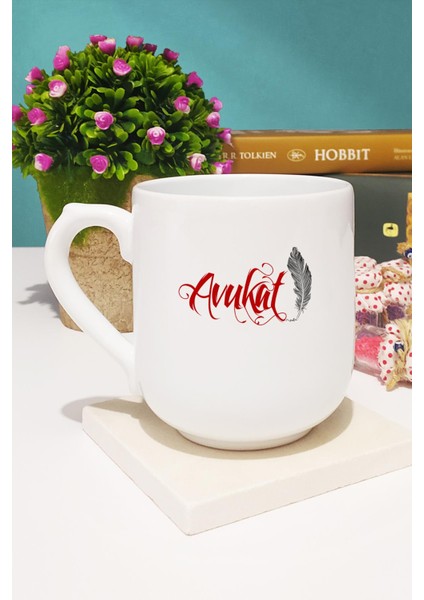 Avukata Hediye Avukat Oval Kupa Bardak Anahtarlık