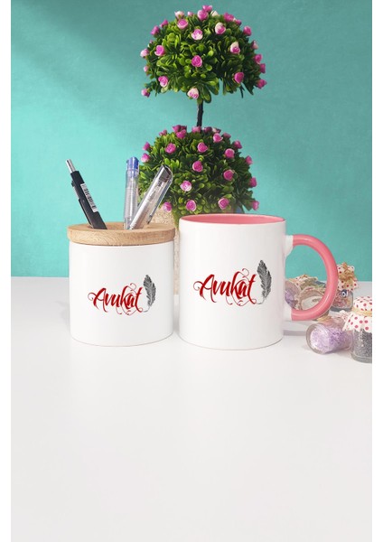 Avukata Hediye Avukat Pembe Kupa Bardak Kalemlik