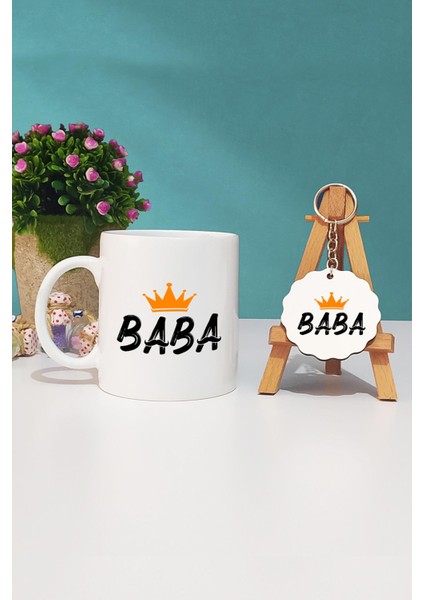 Babalar Günü Hediyesi Baba Kupa Bardak ve Anahtarlık