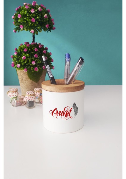 Avukata Hediye Avukat Mavi Kupa Bardak Kalemlik