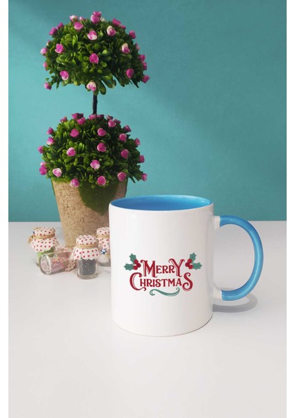 Merry Christmas Yılbaşı Hediyesi Mavi Kupa Bardak Anahtarlık modelleri