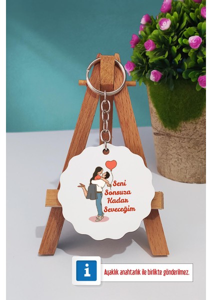 Sonsuza Kadar Seveceğim Sevgiliye Hediye Dekoratif Taş Anahtarlık Kalemlik fırsatları