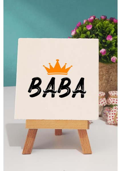 Babalar Günü Hediyesi Baba Dekoratif Taş Baskı