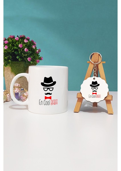 En Cool Baba Babaya Hediye Kupa Bardak ve Anahtarlık