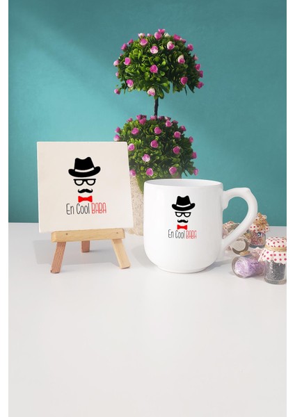 En Cool Baba Babaya Hediye Oval Kupa Bardak Dekoratif Taş