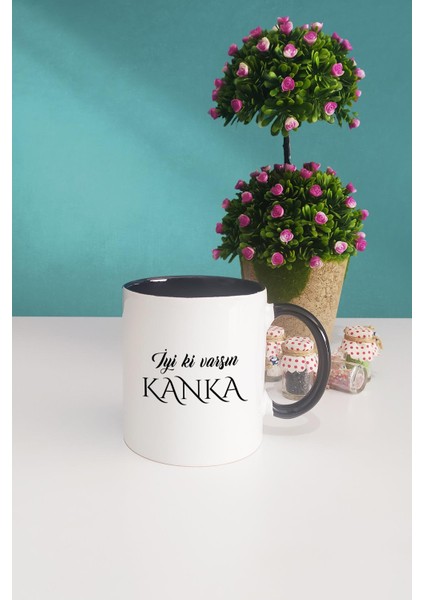 Iyi Ki Varsın Kanka Kankaya Hediye Siyah Kupa Bardak Kalemlik modelleri
