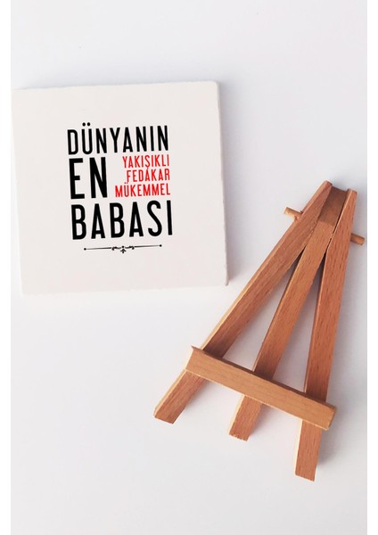 Babalar Günü Hediyesi Dekoratif Taş Baskı