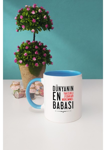 Babalar Günü Hediyesi Mavi Kupa Bardak Kalemlik fiyatları