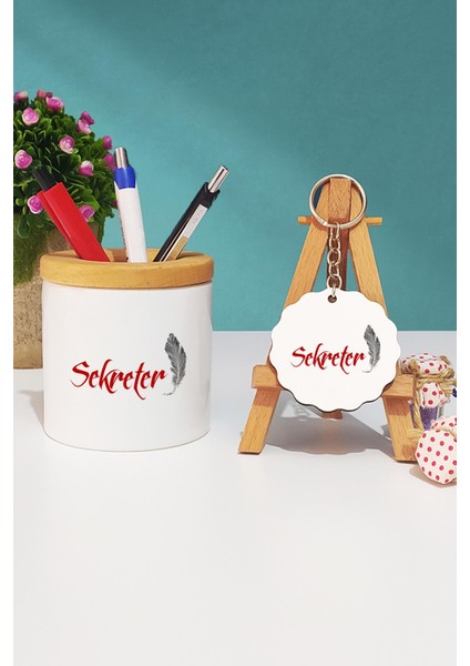 Sekretere Hediye Sekreter Kalemlik ve Anahtarlık