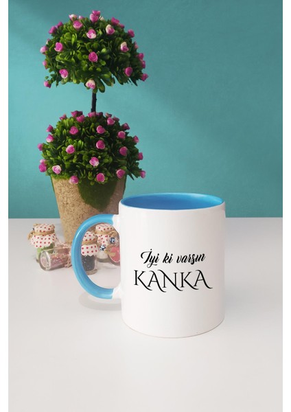 Iyi Ki Varsın Kanka Kankaya Hediye Mavi Kupa Bardak Anahtarlık fiyatları