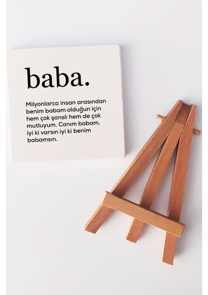 Baba Babalar Günü Hediyesi Kırmızı Kupa Bardak Dekoratif Taş Anahtarlık