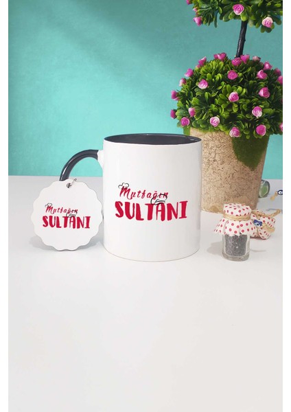 Anneler Günü Hediyesi Mutfağın Sultanı Siyah Kupa Bardak Anahtarlık