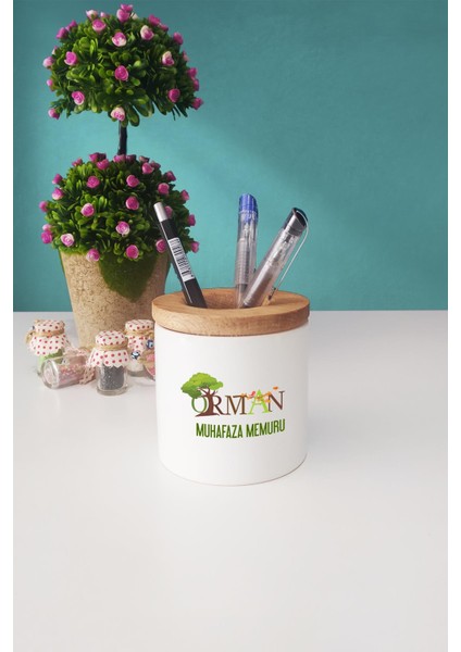 Orman Muhafaza Memuru Siyah Kupa Bardak Kalemlik Anahtarlık fırsatları