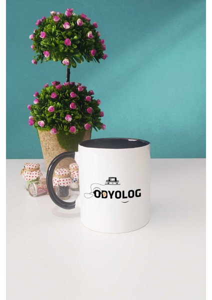 Odyolog Hediye Siyah Kupa Bardak Kalemlik fiyatları
