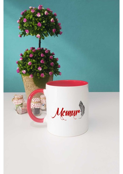 Memur Hediye Kırmızı Kupa Bardak Dekoratif Taş fiyatları