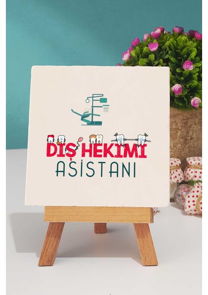 Diş Hekimi Asistanı Turuncu Kupa Bardak Dekoratif Taş indirimleri
