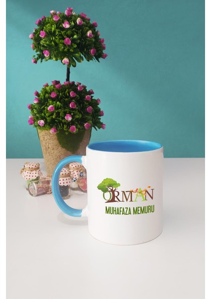 Orman Muhafaza Memuru Mavi Kupa Bardak Anahtarlık