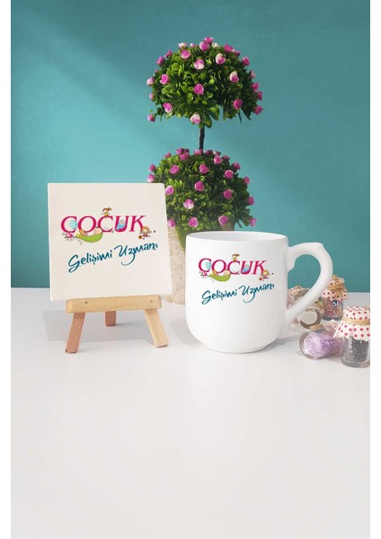 Çocuk Gelişimi Uzmanı Oval Kupa Bardak Dekoratif Taş