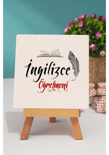 Ingilizce Öğretmeni Hediye Mavi Kupa Bardak Dekoratif Taş indirimleri